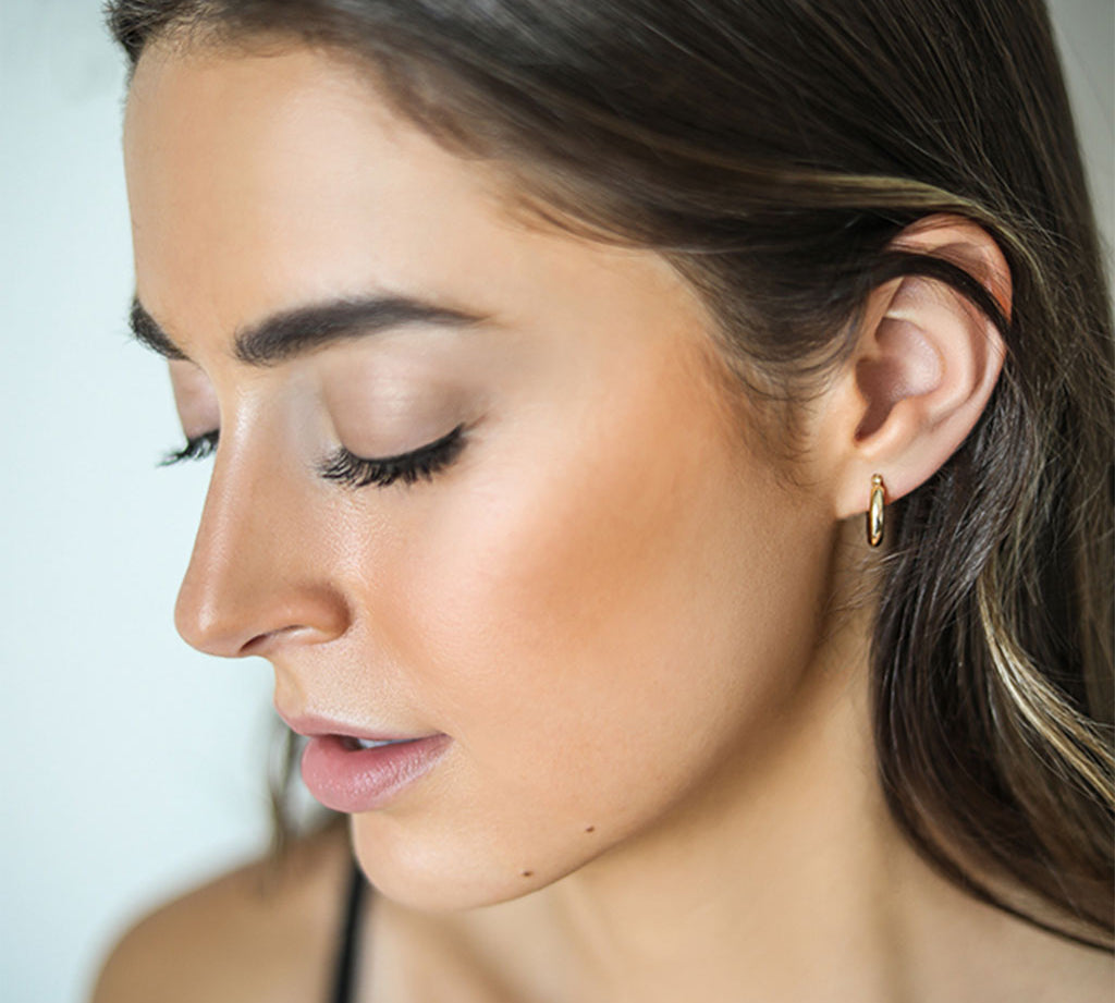 Hoop Gold Earrings | Hoop Earnings | MONTENERI JEWELRY