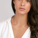 14K gold 3.20mm Oval Snake Chain with Lobster Lock for men 