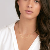 14K gold 3.20mm Oval Snake Chain with Lobster Lock for men 