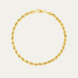 10K Yellow Solid Gold Diamond Cut Rope Chain 1.6mm 2.5mm 3mm 3.5mm