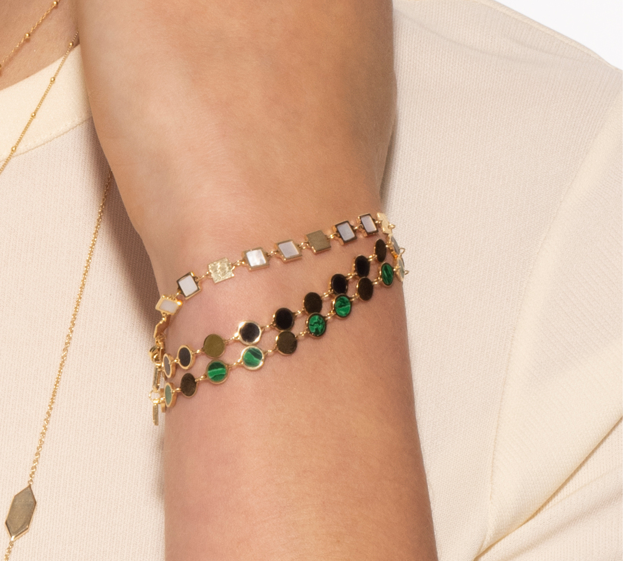 14K Gold Emerald Bracelet | Monteneri Jewelry

