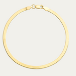 14K Gold Solid Herringbone Bracelet. Crafted from high-quality solid gold