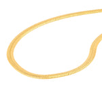14K 3.20mm Oval Snake Chain with Lobster Lock| Real gold chain for women 