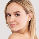 14K Gold Open Paper Clip Hoop Earrings 17mm
