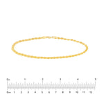 14K Solid Gold Braided Foxtail Chain Anklet

