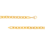 14K Gold Chunky Paperclip Bracelet with 0.10ct Diamond Lock | Bold Statement Jewelry