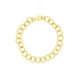 14K Gold Hollow Rounded Wire Link Bracelet