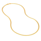 14K 3.3mm Oval Snake Chain Necklace