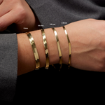 14K Gold Solid Herringbone Bracelet. Crafted from high-quality solid gold