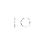 14K Solid Gold Beaded Hoop Earrings