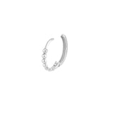 14K Solid Gold Beaded Hoop Earrings