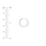 14K Solid Gold Beaded Hoop Earrings