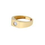 14K Solid Gold CZ Pinky Ring