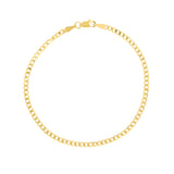14K Cuban Curb Chain Anklet