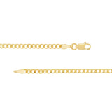 14K Cuban Curb Chain Anklet