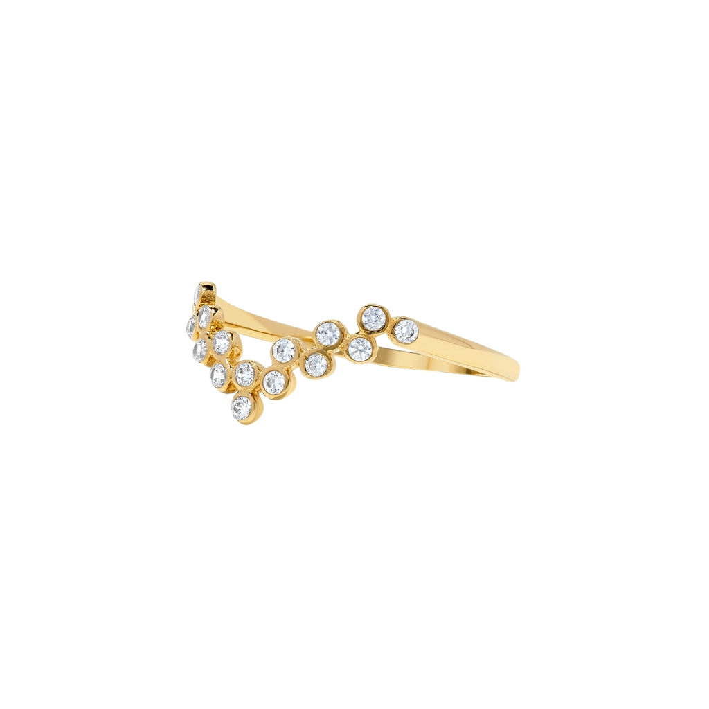 Churion Ring Crystal Chevron Ring | Chevron Ring | MONTENERI JEWELRY