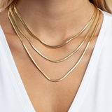 14K 3.3mm Oval Snake Chain Necklace