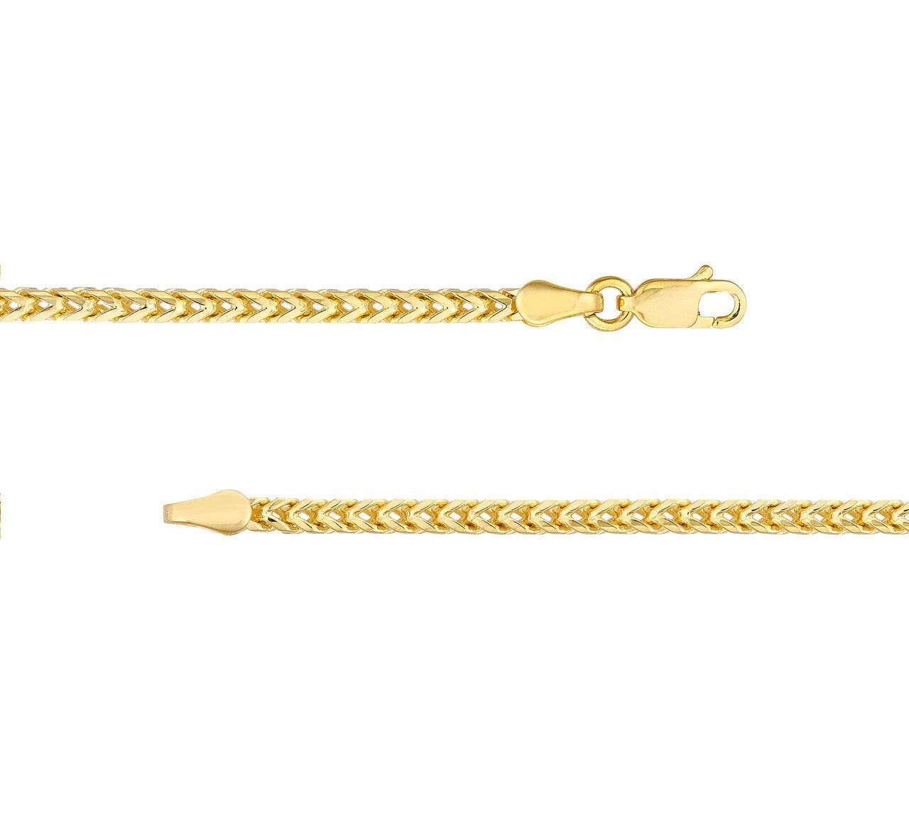 14K Solid Gold Franco Chain – Bold &amp; Timeless Real gold jewelry 