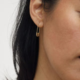 14K gold safety pin earring 30mm
