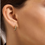 Croissant Hoop Earrings | Croissant Earrings | MONTENERI JEWELRY