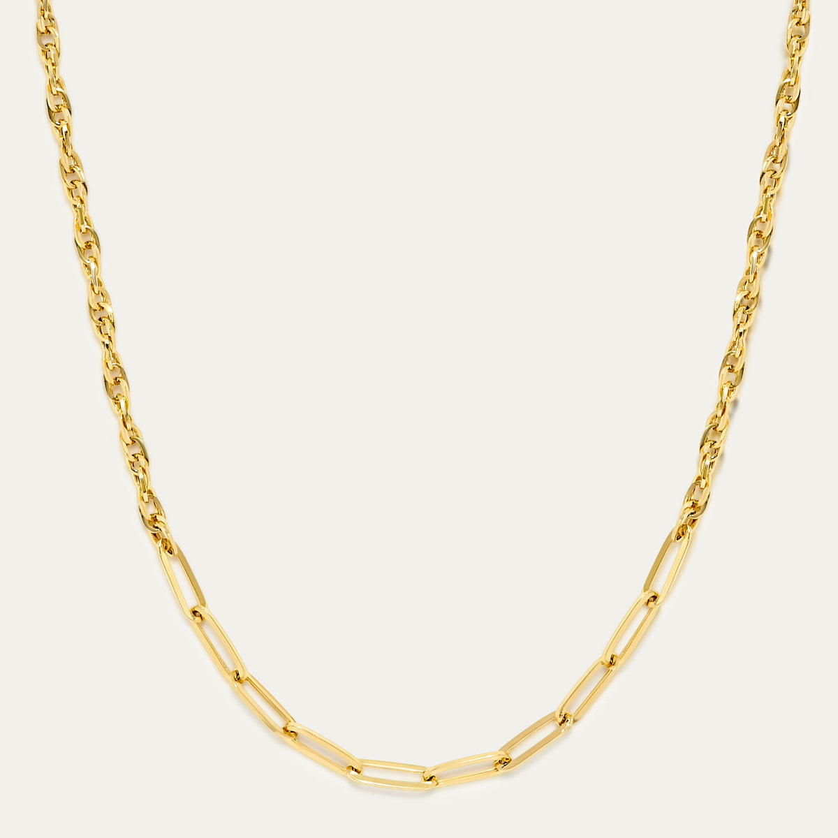 14K GOLD CABLE AND LINK CHAIN
