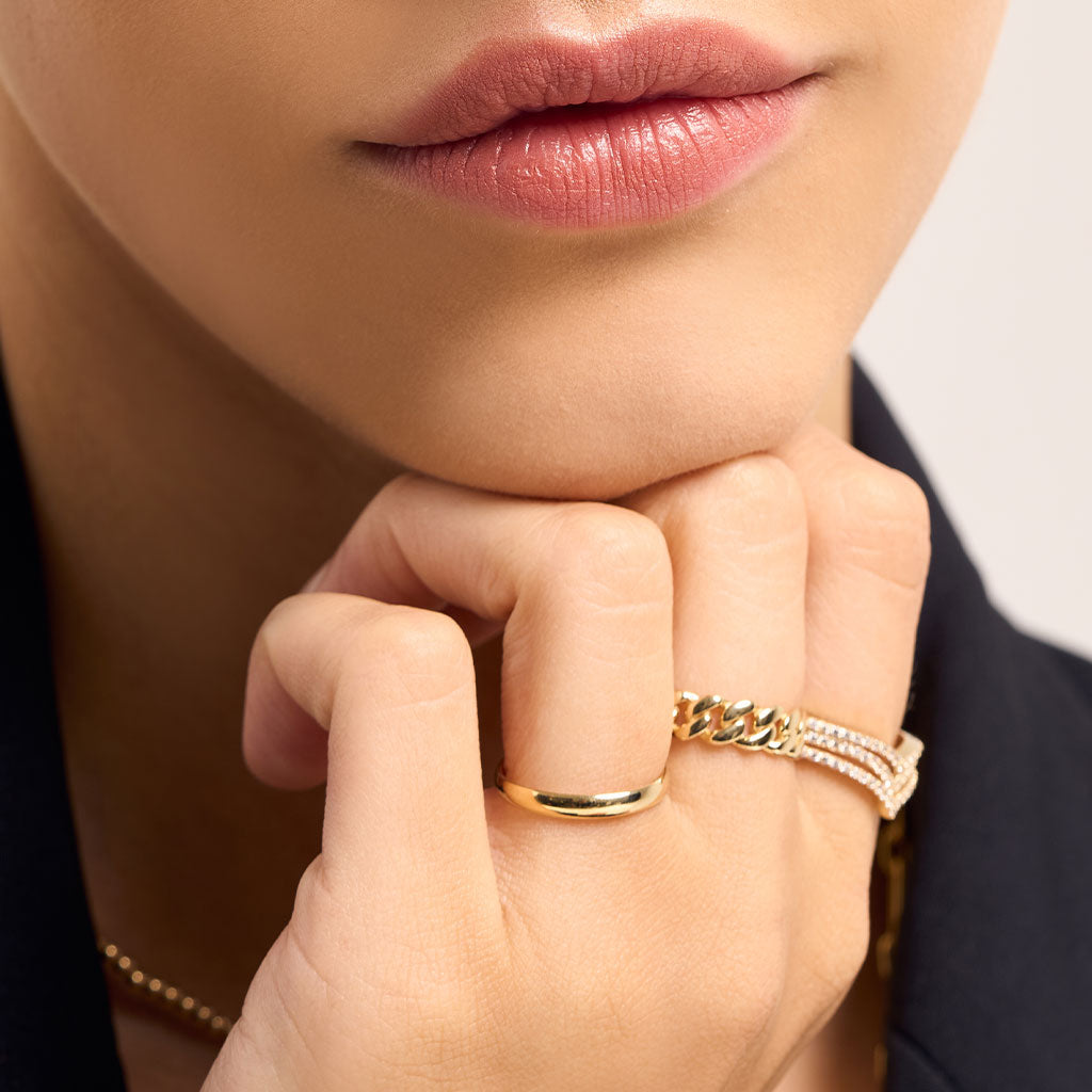 Thin Gold Band Ring | Thin Band | MONTENERI JEWELRY