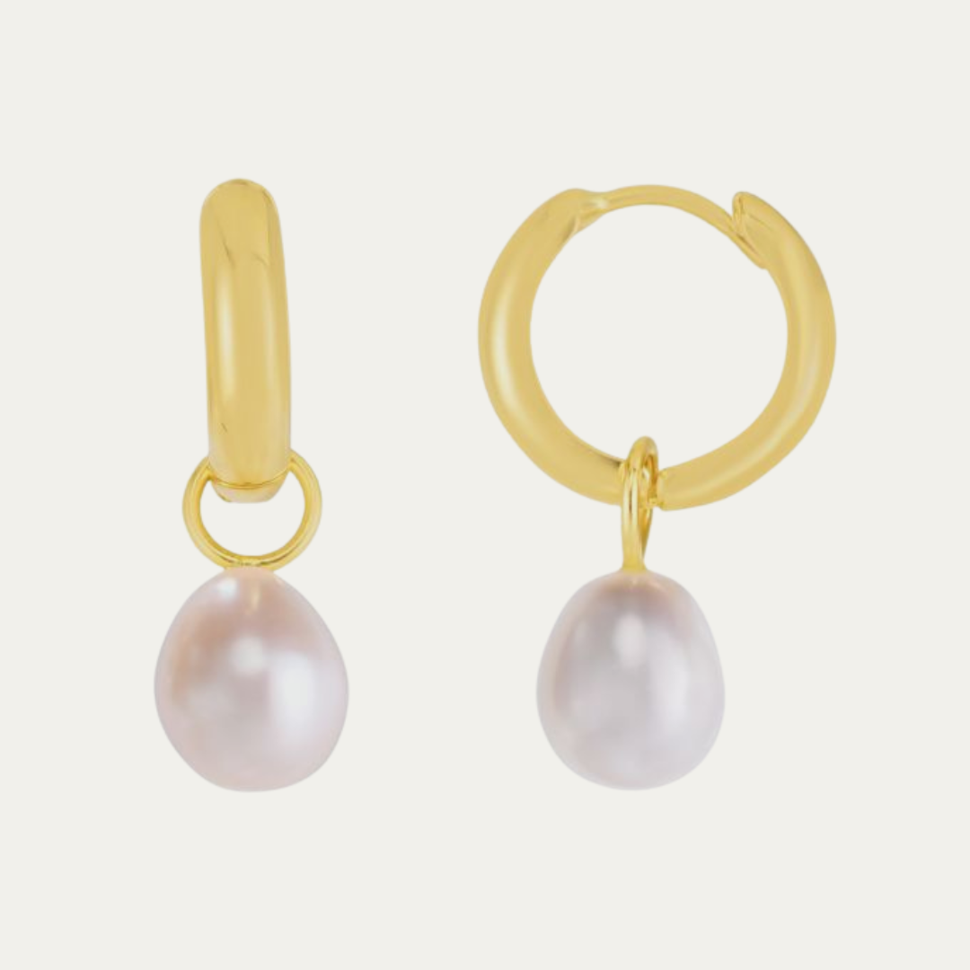 Pearl Drop Earrings | Gold Pearl Drop Earrings | MONTENERI JEWELRY
