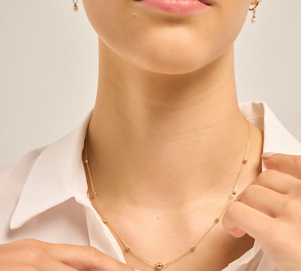 Ball Adjustable Necklace | Choker Necklace | MONTENERI JEWELRY