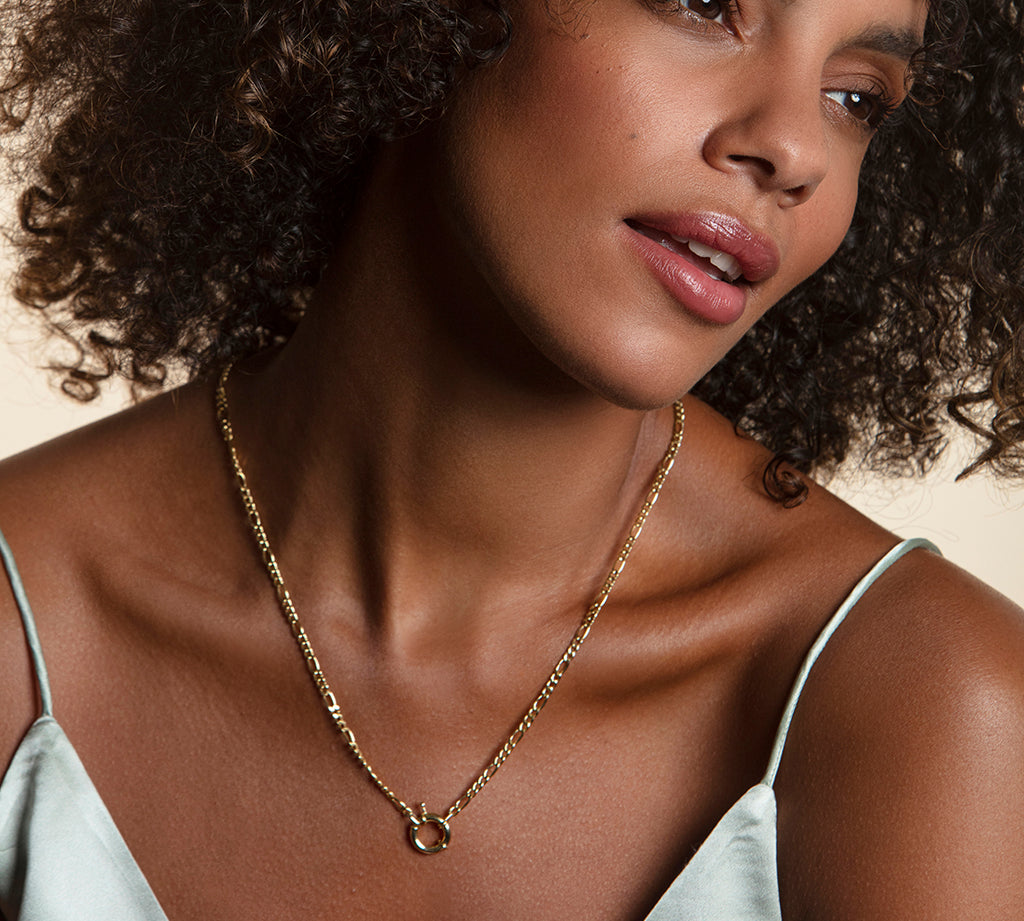 Figaro Chain Necklace | Circle Chain Necklace | MONTENERI JEWELRY