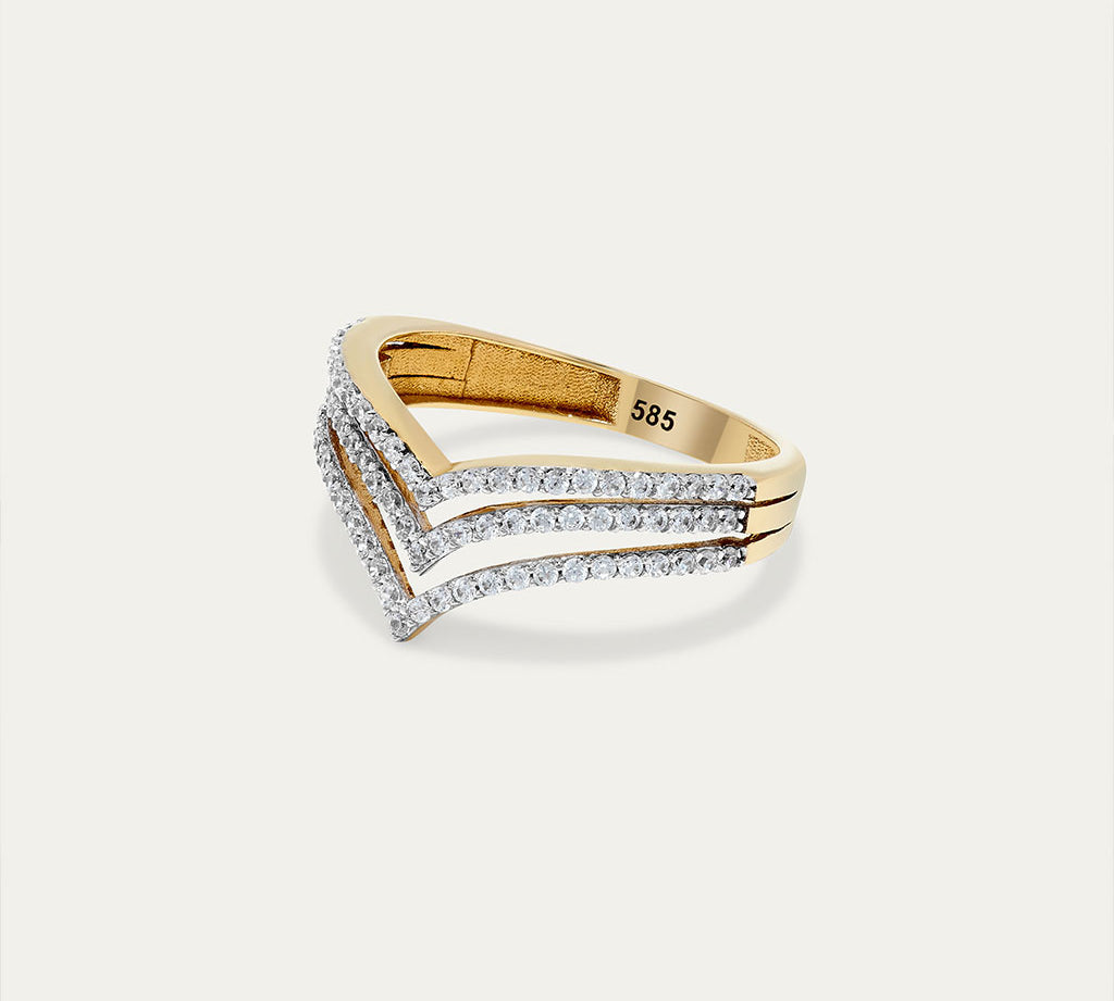Silver Chevron Ring | Chevron Ring | MONTENERI JEWELRY