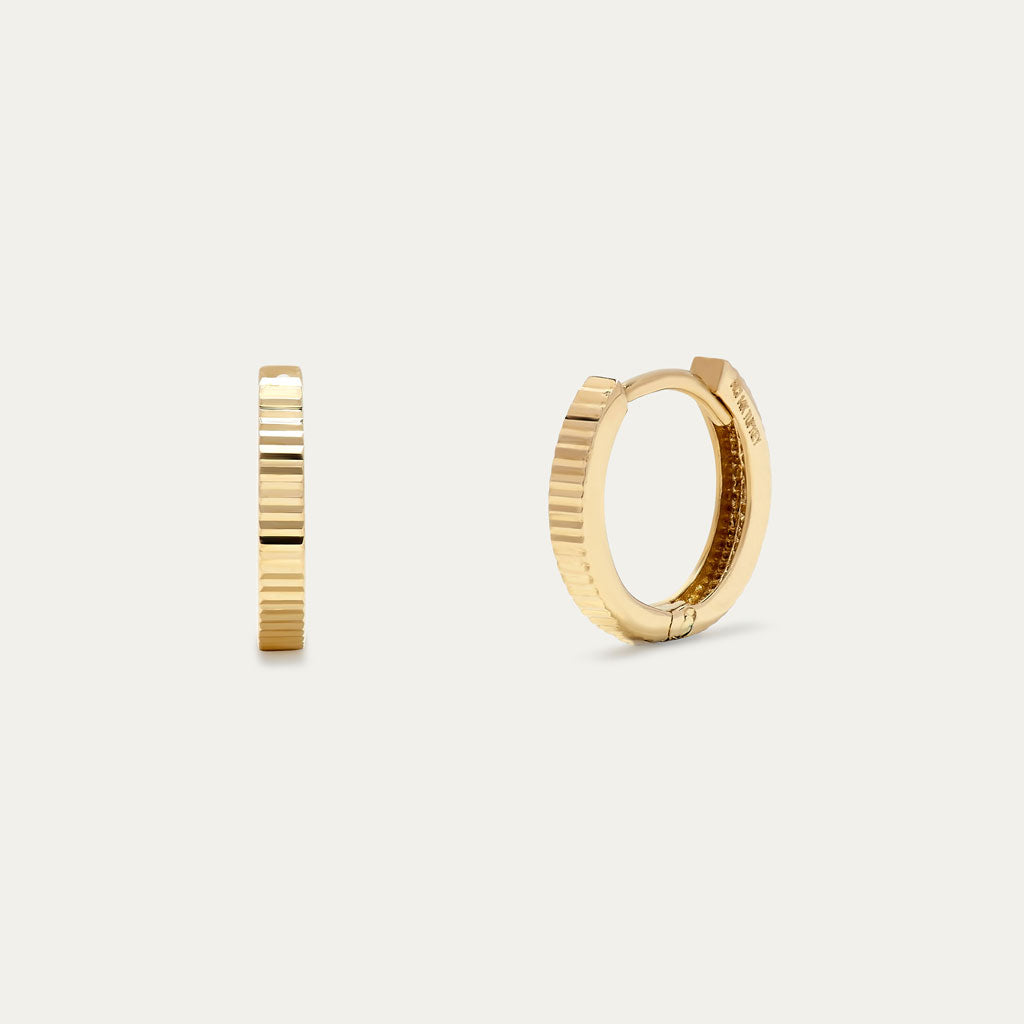 Diamond Cut Hoop Earrings | Diamond Cut Earrings | MONTENERI JEWELRY