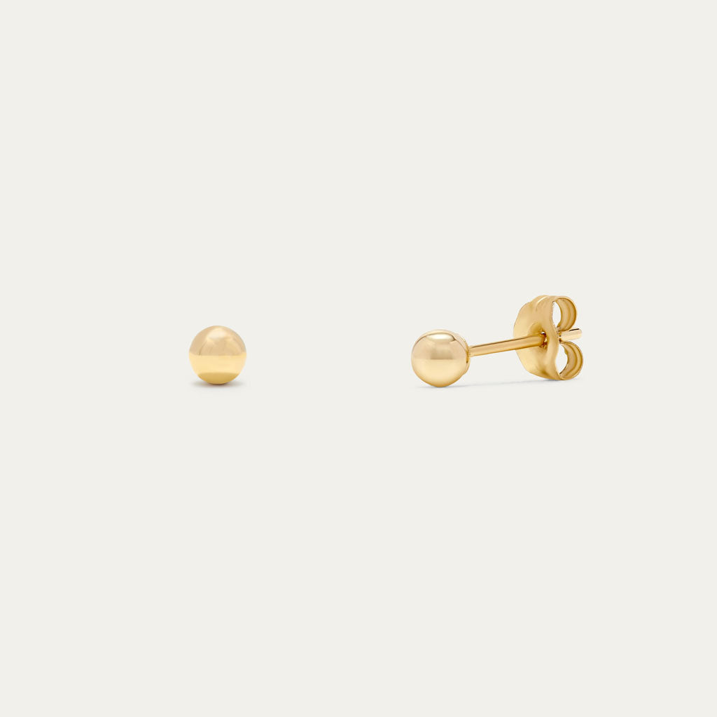 Ball Stud Earrings | Gold Ball Earrings | MONTENERI JEWELRY