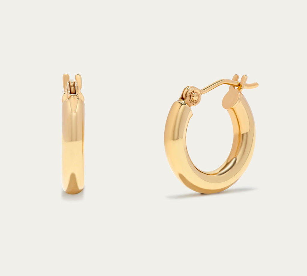 Hoop Gold Earrings | Hoop Earnings | MONTENERI JEWELRY