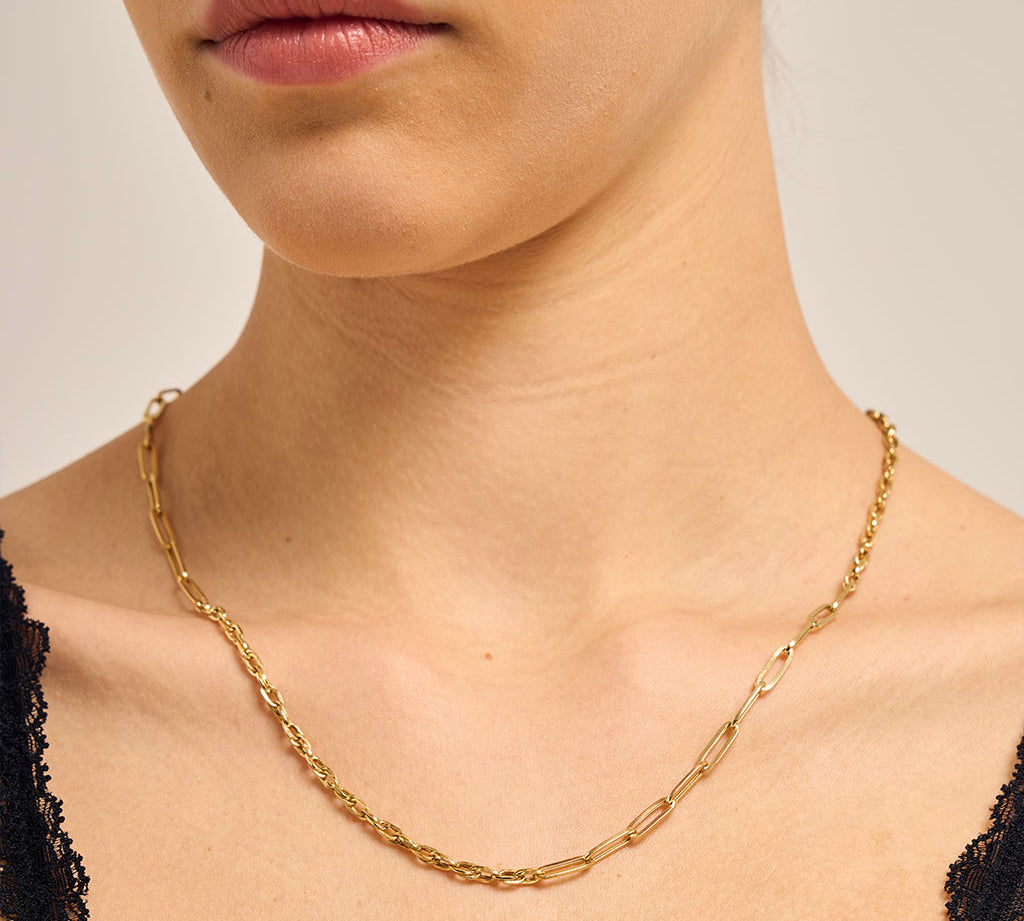 14K GOLD CABLE AND LINK CHAIN