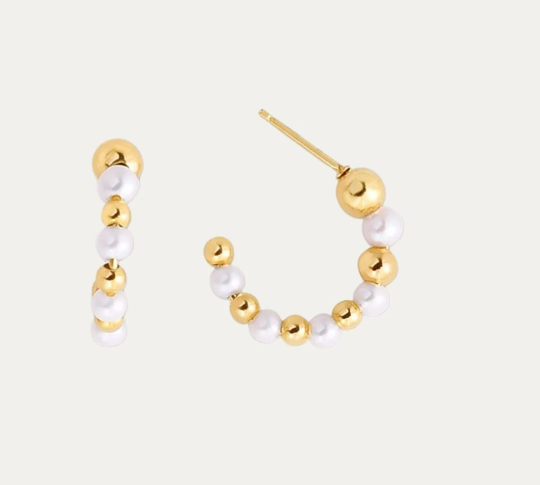 Pearl Drop Earrings | Gold Pearl Drop Earrings | MONTENERI JEWELRY