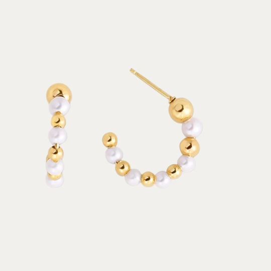 Pearl Drop Earrings | Gold Pearl Drop Earrings | MONTENERI JEWELRY