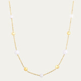 14K Gold & Pearl Bead Necklace