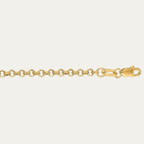 Solid 10K Yellow Or White Gold Rolo Cable Chain  2.5mm | Ladies Gold Chain | Real 10K Gold Cable Chain Necklace |1 Year Warranty