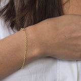 Solid 10K Yellow Or White Gold Rolo Cable Chain  2.5mm | Ladies Gold Chain | Real 10K Gold Cable Chain Necklace |1 Year Warranty