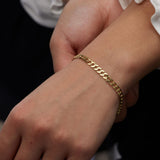 10K Solid Gold Miami Curb Bracelet – Classic & Bold