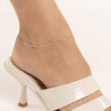 14K Cuban Curb Chain Anklet
