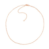 14K Solid Gold Adjustable Paperclip Chain Chocker