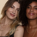14K Solid Gold Textured Beaded Necklace—Adjustable Elegance